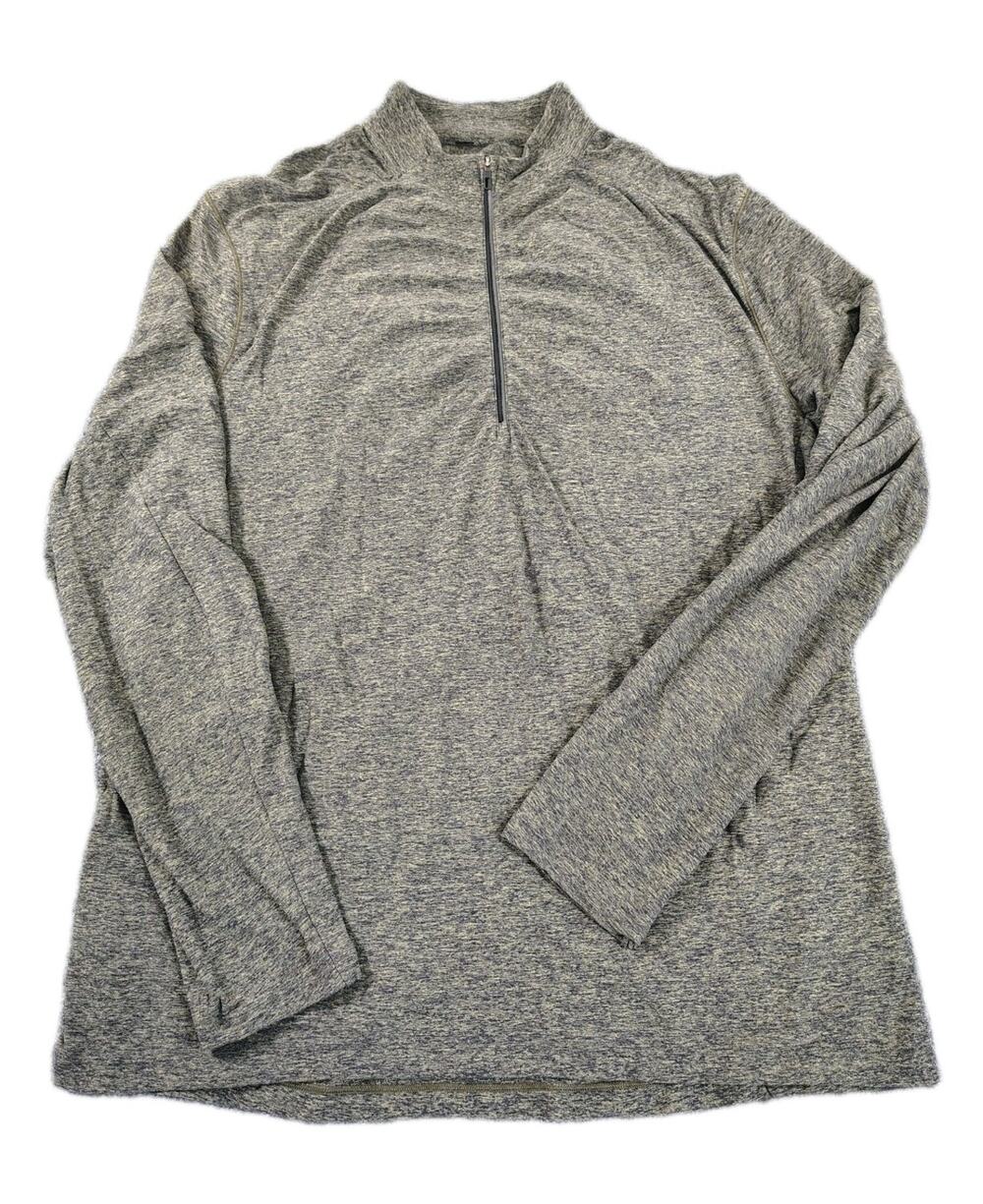 Lululemon Soft Jersey LS Half Zip Pullover Shirt Mens XL Heathered Green LM3F45S